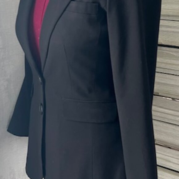 Sandro Sportswear black Women Zebra Lined Cuff Blazer jacket Size Small - Picture 5 of 8